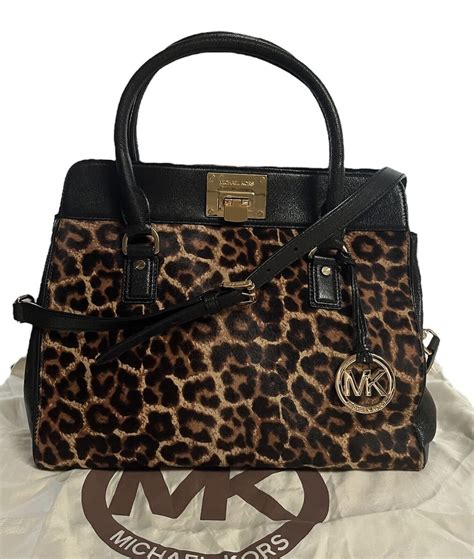 michael kors leopard astrid satchel|Michael Kors Astrid Haircalf Leopard Print Leather Trim Satchel .